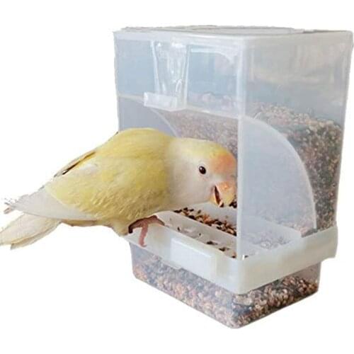 Automatic Bird Feeder No-Mess Bird Feeder Cage Accessories Automatic Feed Box Starling Tiger Skin Peony Birds Cage Accessories