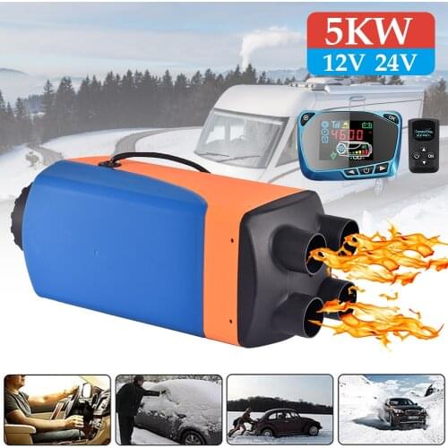 Car Fuel Air Heater 12V/24V 5KW Fuel Heater Car Pickup Truck Diesel Heater Winter Car Air Heater Auto Parts