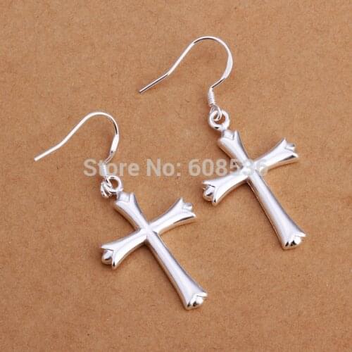 Free Shipping Wholesale fashion jewelry Earrings ,S925 Sterling Silver color Jewelry Earrings . QE305