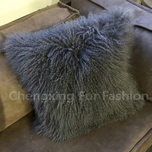 Free Shipping CX-D-04S Winter Pillow Cases Home Decor Sofa Cushion Cover Seat Decoration Mongolain Lamb Fur Cushion cover