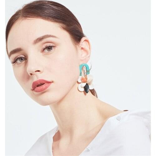 CRLEY DropShell Earring Handmade Big Earring Dangle Bohemian Large Ear Oorbellen Trendy Jewelry Factory Supply Free Shipping