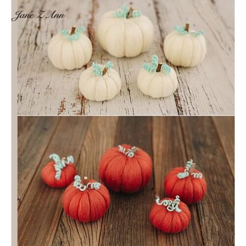 Jane Z Ann Halloween wool felt simulation pumpkin model room decoration children room window newborn photography props