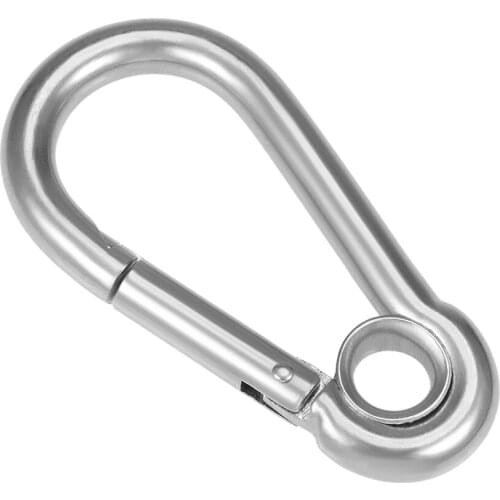 Uxcell Carabiner Snap Hook, 3.96"/100.8mm 304 Stainless Steel Carabiner Spring Snap Link Hook Clip Keychain