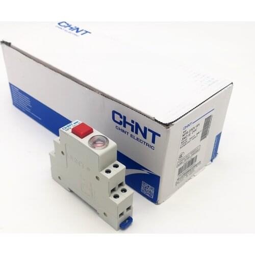1pcs CHINT Pushbutton Switch NP9 with Signal Light 3NO Din Rail Mount DC 24V NP9-30D3/2