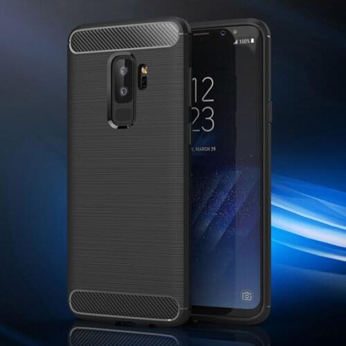 Kolpler Soft Case For Samsung Galaxy S9 Plus case Silicone Carbon Fiber TPU Cover bumper For Samsung S9 Plus shell case capa bag