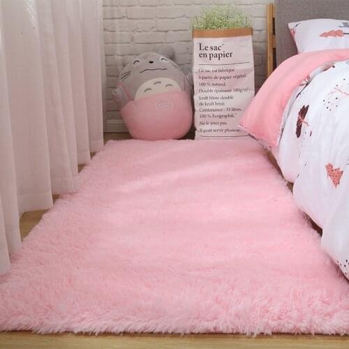 14 colors carpet bedroom bay window home modern children porch girl bedside long line wool Nordic furry large size blanket