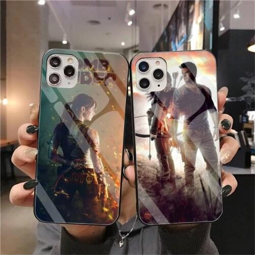 Lara Croft Tomb Raider Soft Silicone Black Phone Case Tempered Glass For iPhone 11 Pro XR XS MAX 8 X 7 6S 6 Plus SE 2020 case