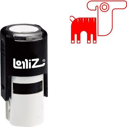 LolliZ Biomorphic Animal Symbol Series Design #91 Self-Inking Rubber Stamp