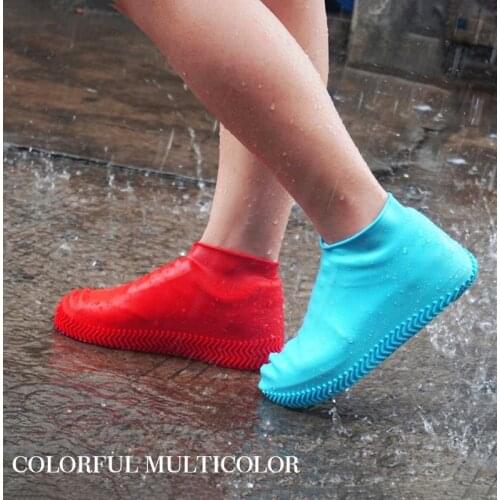 Reusable Waterproof Silicone Shoes Cover Unisex Rainproof Boots Non-slip Overshoes Thick Wear-Resistant Portable Outdoor Rain #2