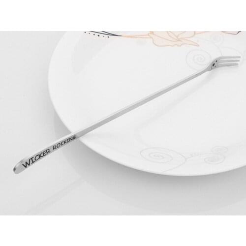 1PC 430 Stainless Steel material Heavy Long Handle Cake Dessert Fruit Fork Cartoon smile Face Tableware Flatware Set KX 215