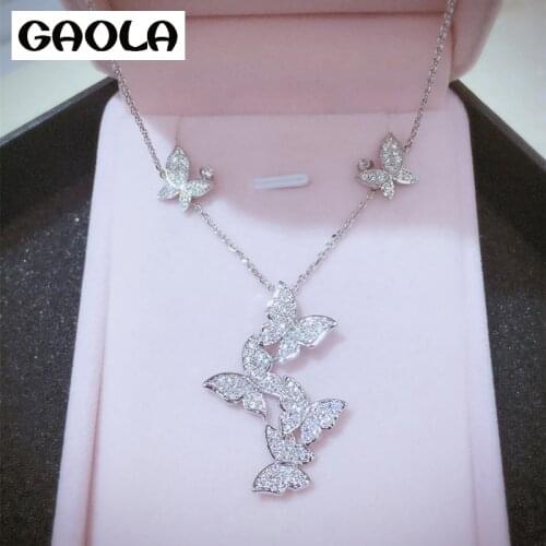 GAOLA Top Quality Clear Cubic Zirconia Jewelry Sets, Silver Color Earrings GLD0872/GLE1561