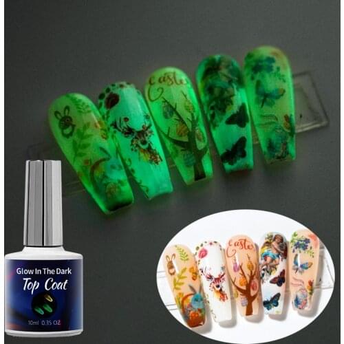 New 10ml/15 UV Gel Polish Luminous Top Coat for UV Gel Nail Art Design Top Coat Use With Nail Primer Base Coat LED Lamp Need