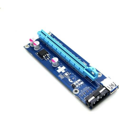 PCI-E 1X To 16X Pcie Extension Cable USB3.0 Mining Adapter Card Graphics Extension Riser Converter Cable4pin Interface X1 To X16