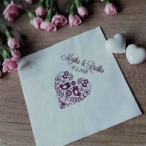 Personalize rose gold Wedding Napkins | Rehearsal Dinner | Engagement Party | Custom Bar Napkins | Custom Wedding Napkins
