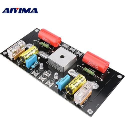 AIYIMA 50A Screw Rectification Filter Power Supply Board 50-78MM 2 Capacitor Amplifier Power Board DIY Speaker Sound Amplifier