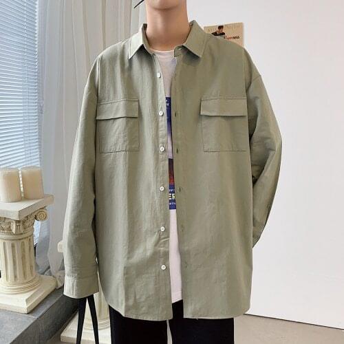 Men Military Army Tactical Shirts Mens Shirts Spring 2021 Long Sleeve Cotton Cargo Shirts Casual Dress Shirts