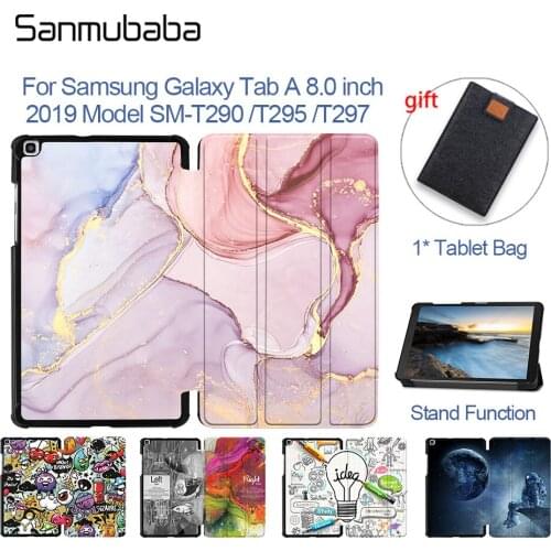 Sanmubaba 2019 Tablet Case For Samsung Galaxy Tab A 8 inch SM-T290 T295 T297 PU Leather Magnetic Flip Stand Cover Tablet Bag