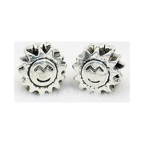 DIY craft of ancient silver safety clasp European charm bracelet accessories the sun positioning buckle bracelet with non-slip