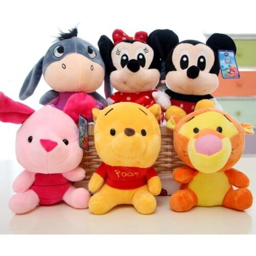 Disney Cute Plush 20cm Mickey Mouse Minnie Tigger Plush Toys Kawaii Stuffed Toys Give Your Children The Best Birthday Gifts