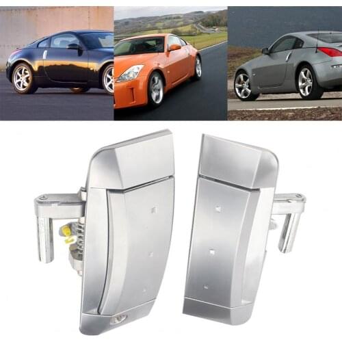 1Pair Front Exterior Outer Door Handle Silver Color Replacement 80607CD41E 80607CD40B for Nissan- 350Z 2003-2009 Car Handle
