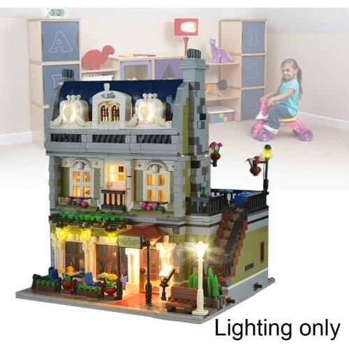 Led Light Kit For LEGO 10243 Paris Restaurant DIY Kit Building Blocks LED Luminous Li Assembled Blocks Accessories Building R7J4