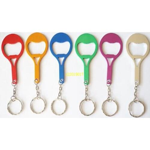 Tennis racket bottle opener aluminum bottle opener color beer bottle opener can be customized logo
