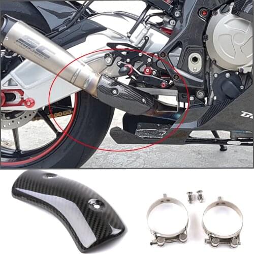 Carbon Heat Shield Guard Anti-scalding Cover XMAX300 MT07 MT09 Z800 Z1000 CBR650 Exhaust Muffler Pipe For KTM/SUZUKI/HONDA/BMW