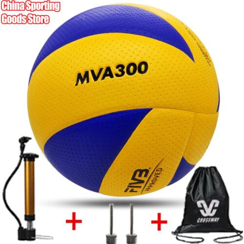 Popular volleyball, mva300, super hard fiber, brand, competition, size 5, free air pump + needle + bag