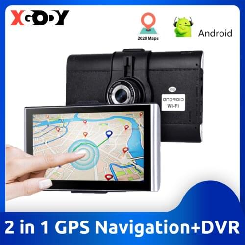 XGODY 7 Inch Android Car GPS Navigation Truck GPS Navigation 1GB +16GB Touch Screen Sat Nav 2020 Europe Map Car Dash Camera DVR