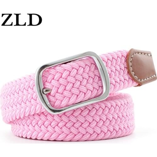 ZLD women Elastic woven elastic belt cloth belt male pin buckle canvas strap jeans belt in the waist of trousers belts