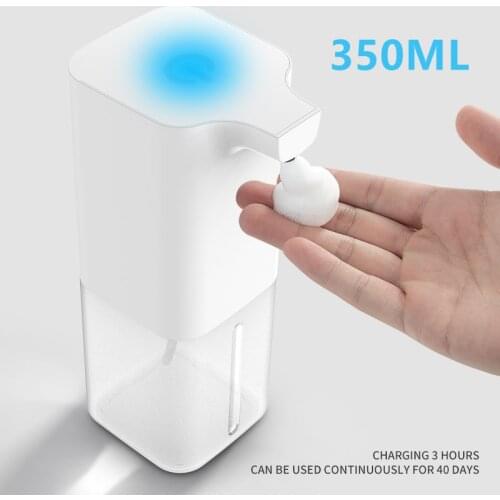 350ml Bathroom Automatic Soap Dispenser USB Charging Infrared Induction Sensor Hand Washer Kitchen Hand Sanitizer Touchless Foam