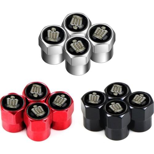 4PCS/set Auto Accessories Wheel Tire Parts Valve Stem Caps Cover For Toyota CROWN car styling Sticker