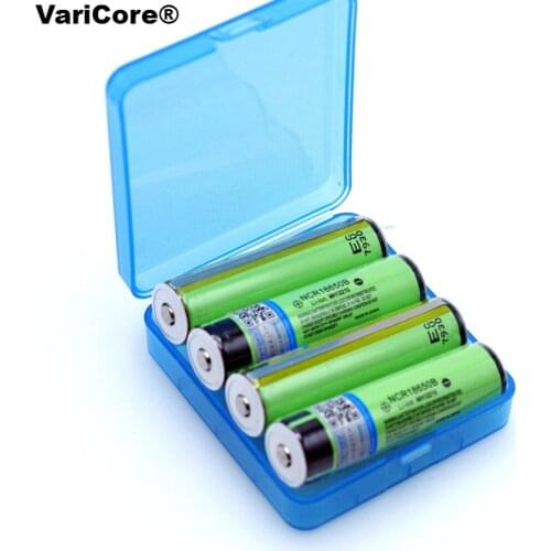 4PCS VariCore Protected 18650 NCR18650B 3400mAh Rechargeable battery 3.7V with PCB For Flashlight batteries +BOX