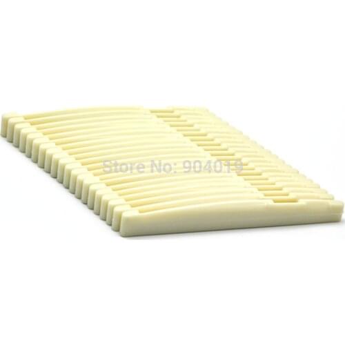 50pcs Universal Acoustic Guitar Bridge Lower Nut Saddles Plastic Ivory White