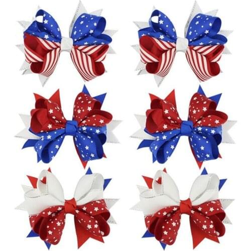 30pcs Large Dog Hair Accessories Alloy Clip Pet Dog Independence Day Hair Accessories 4th July Holidays Pet Grooming Products