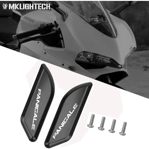 MKLIGHTECH Aluminum Mirror Hole Cover Plug Decorative Cap Mirror Driven Eliminators For DUCATI Panigale V2 959 1299 2020-2021
