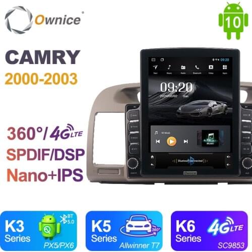 Ownice Android 10.0 Car Radio for Toyota CAMRY 2000 - 2003 GPS 2 Din Auto Audio System Stereo Player 4G LTE Tesla Style 360