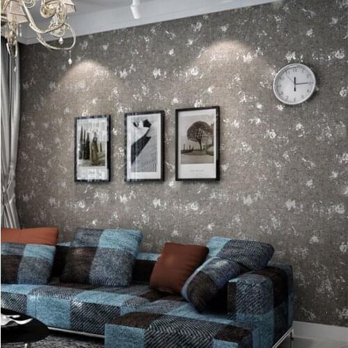 Cement Gray Vintage wallpaper Roll Plain Solid Color Non Woven Wall Sticker Living Room Restaurant Bar Background Wall paper 3D