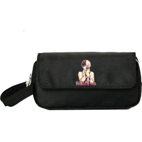 Anime Tokyo Ghoul Pencill Case Cosmetic Cases Makeup Bag Child student Double Zipper pecill Bag Handbag Purse