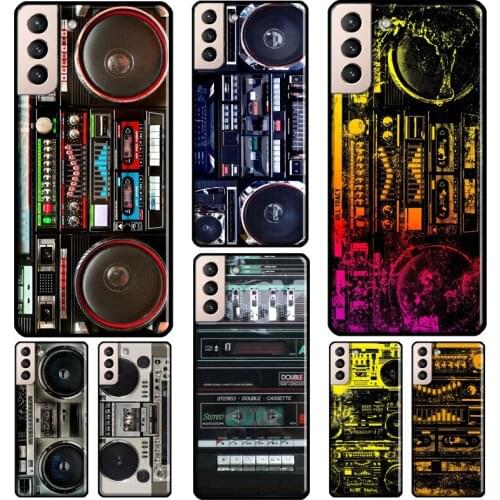 80s Retro Boombox Cassette Player Phone Case For Samsung Galaxy S21 S20 FE S8 S9 S10 Plus S10e Note 10 Note 20 Ultra Cover