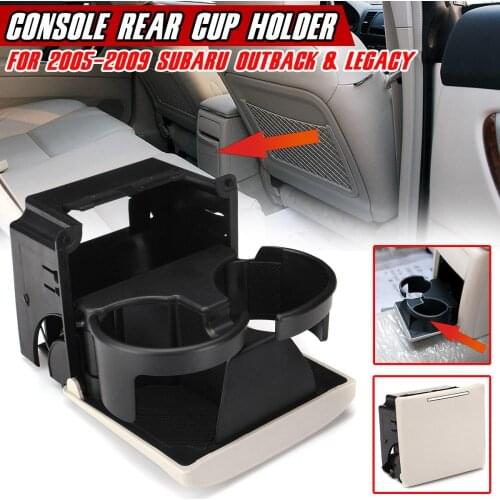 Black/Beige Car Rear Console Drink Water Cup Holder Insert Tray Bracket Cover For Subaru Outback & Legacy 2005-2009 66150AG01CWA