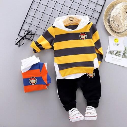 Baby Clothes Boys Set Spring Autumn Children Clothing Striped long sleeves Sets Toddler Infant Kids 1-5 Years Children Clothes