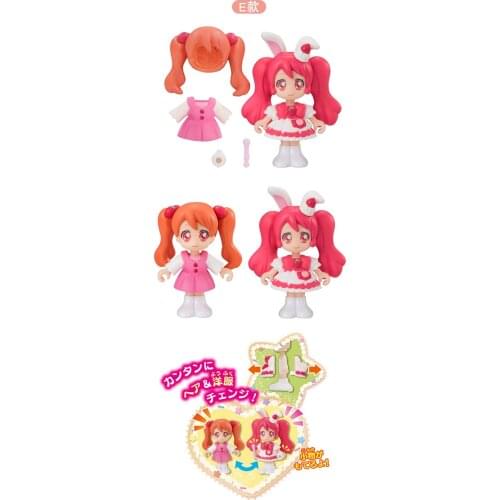 Bandai Genuine Star Twinkle Hoshina Hikaru Hagoromo Lala Kaguya Madoka Q Version Action Figure Girl Toys