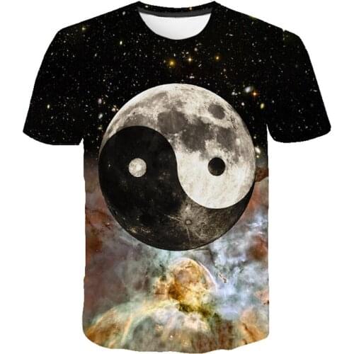 Children Teen Harajuku Tshirt Colorful Planet Galaxy Black Hole Funny 3D Print T-Shirt For Boy Girl Kids Casual Birthday Clothes