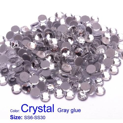 Crystal SS6-SS33 super glitter rhinestones DMC HotFix FlatBack strass Sewing & Fabric garment Rhinestones