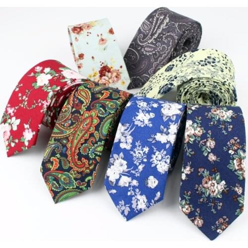 Tie Classic Mens Plaid Necktie Casual Sweet Flower Paisley Suit Bowknots Ties Male Cotton Skinny Slim Ties Colourful Cravat