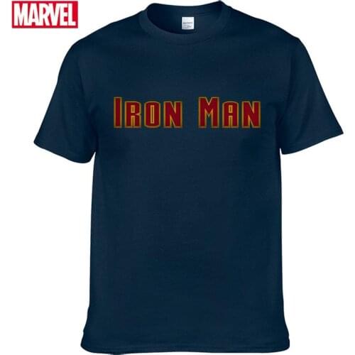 Marvel The Avengers Tony Stark Iron Man Short sleeve tee Mens T-shirts with short sleeves 2021 Summer graphic t shirts Top #27