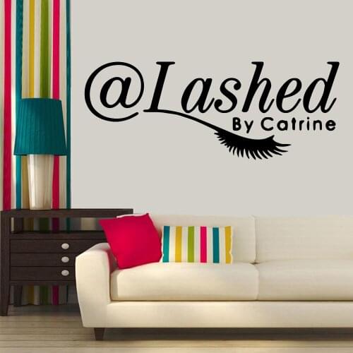 NEW lash beauty salon Wall Sticker Home Decoration Accessories For Kids Rooms Nursery Room Decor Wall Art Decal WL372