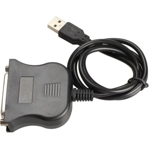 New USB 1.1 to DB25 Female Port Print Converter Cable LPT USB Adaptor LPT Cable LPT to USB Cable Black