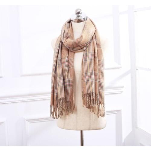 New Style 2020 Autumn Winter Female Plaid Scarf Women fashion Scarves Wide Lattices Long Shawl Wrap Blanket Warm Tippet